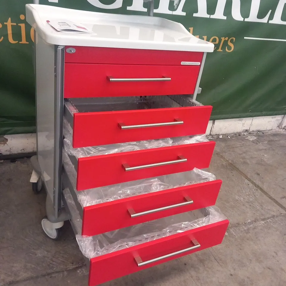BRAND NEW MEDSTOR MODULE CART WITH 5 DRAWERS 
