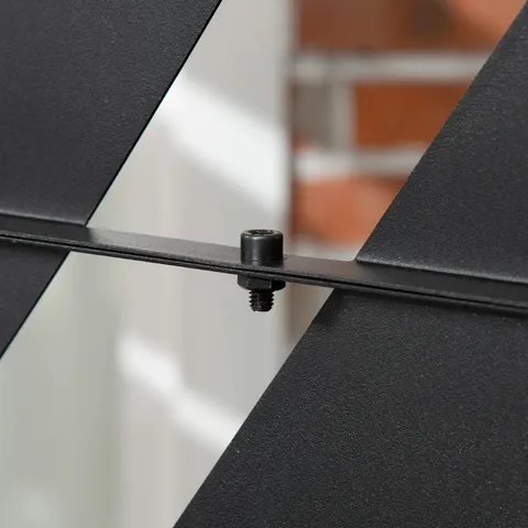 BOXED HANZHE 198CM H X 122CM W BLACK STEEL FENCE PANELS (1 BOX)