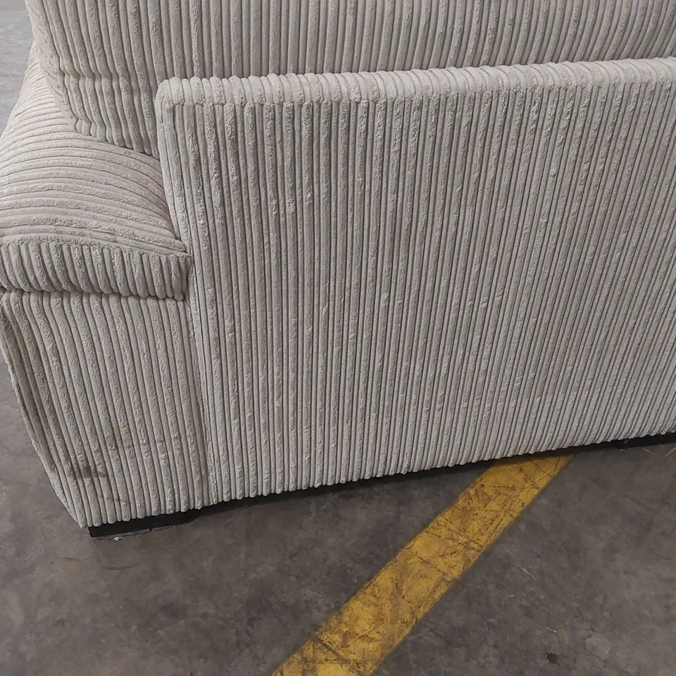 QUALITY DESIGNER AMALFI 4 SEATER FABRIC UPHOLSTERED SOFA