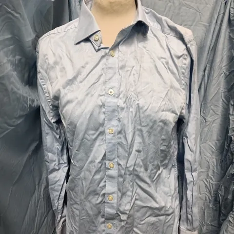 CHARLES TYRWHITT EXTRA SLIM FIT SHIRT β LIGHT BLUE EGYPTIAN COTTON, NECK 15.5 IN / SLEEVE 33 IN