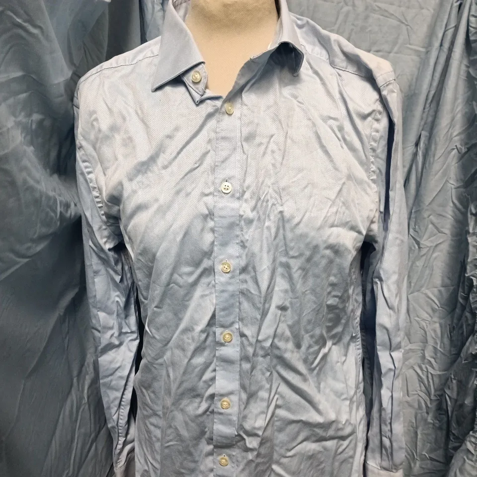 CHARLES TYRWHITT EXTRA SLIM FIT SHIRT – LIGHT BLUE EGYPTIAN COTTON, NECK 15.5 IN / SLEEVE 33 IN