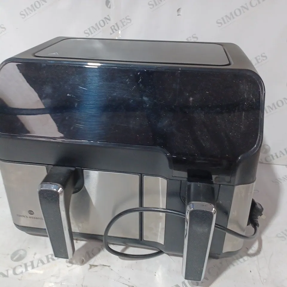 BOXED COOK'S ESSENTIALS 7.7L DUAL AIR FRYER, BLACK