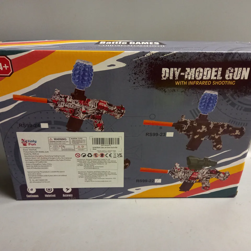 BOXED BATTLE GAMES DIY MODEL GUN WITH INFRA RED SHOOTING