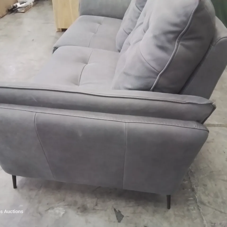 QUALITY ITALIAN DESIGN & MANUFACTURED BOLZANO POWER RECLINING MEDIUM SOFA DAMASCO GREY SUEDE