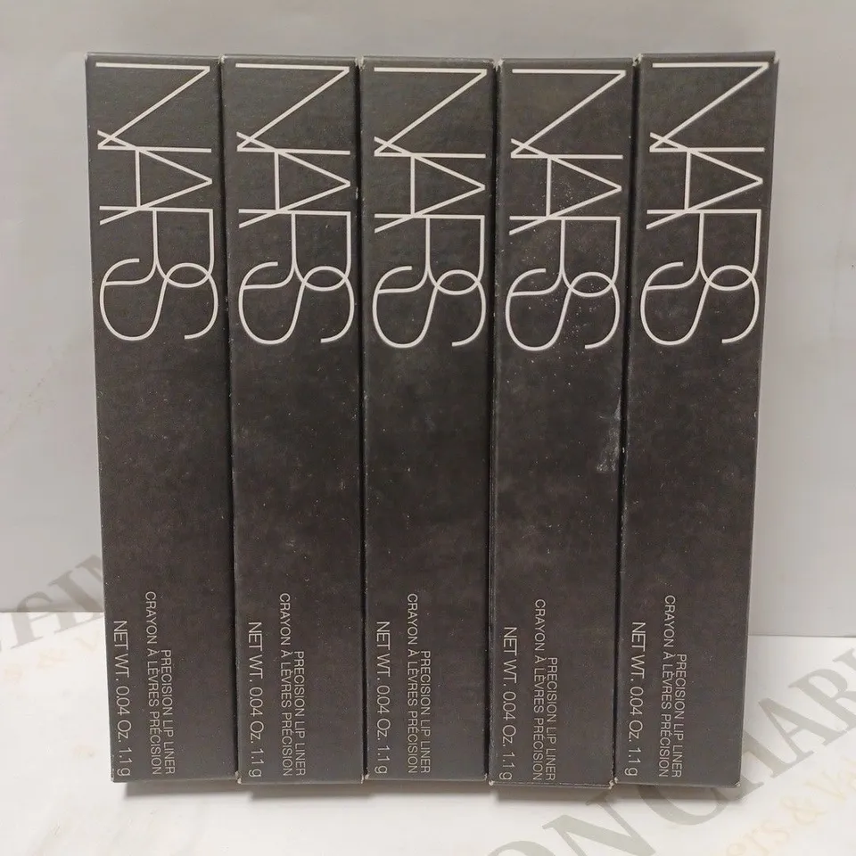 LOT OF 5 NARS LIP PENCILS TO INCLUDE 4 X MARIACHI, 1 X ROUGE MAROCAIN