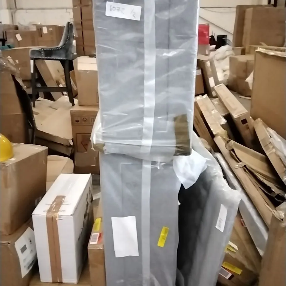 WRAPPED DENNISHIA GREY TWEED KINGSIZE DIVAN BASE (2 PARTS)