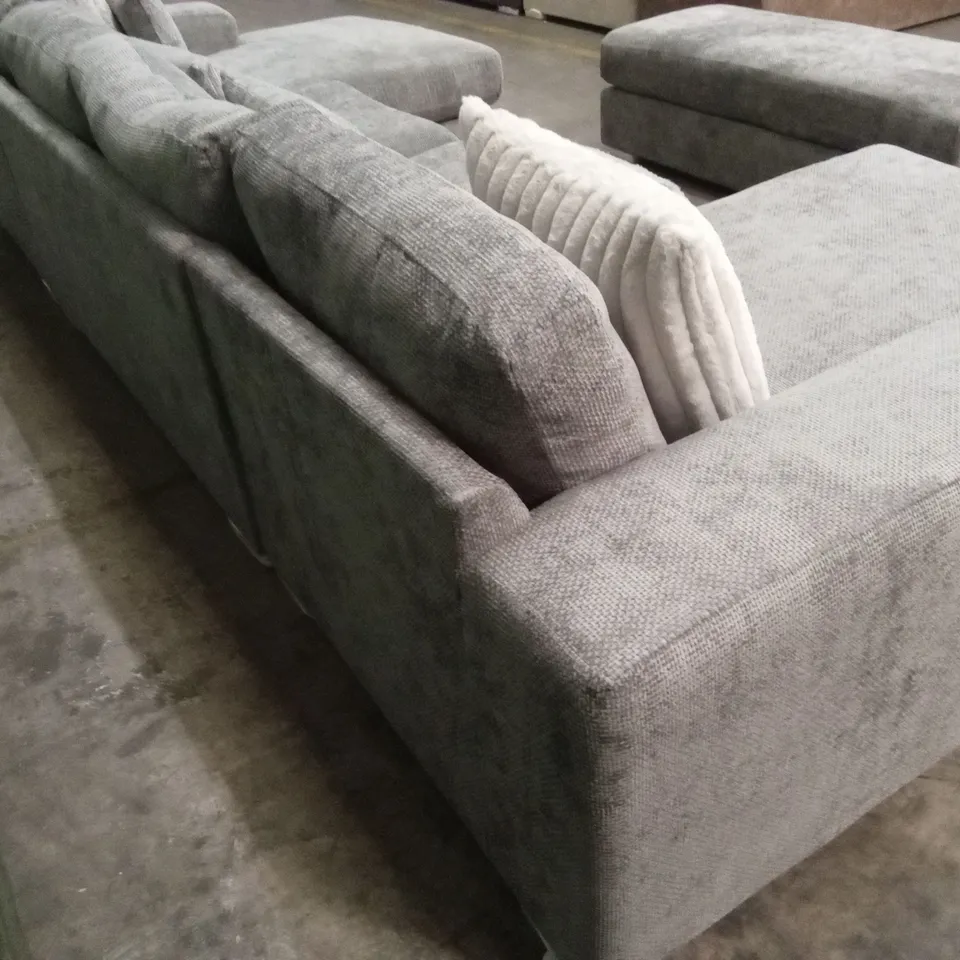 BROADGATE LARGE U-SHAPE MODULAR SOFA WITH FOOTSTOOL - GREY RRP £3399
