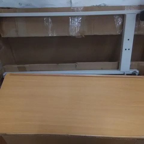 BOXED NRS HEALTHCARE N43541 EASYLIFT OVER BED TABLE BEECH TOP - STANDARD BASE