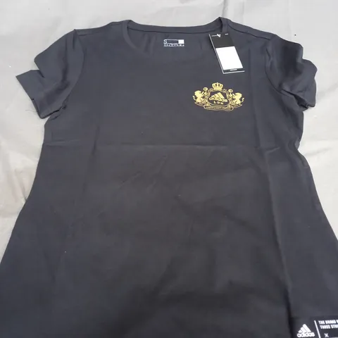 ADIDAS BLACK T-SHIRT - SMALL