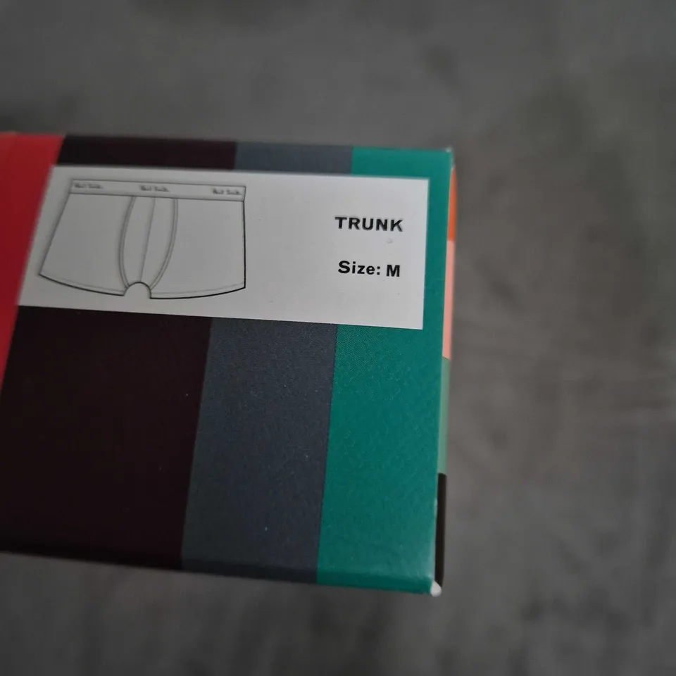 BOXED PAUL SMITH 3-PACK ORGANIC COTTON STRETCH BOXERS – TRUNKS, SIZE M