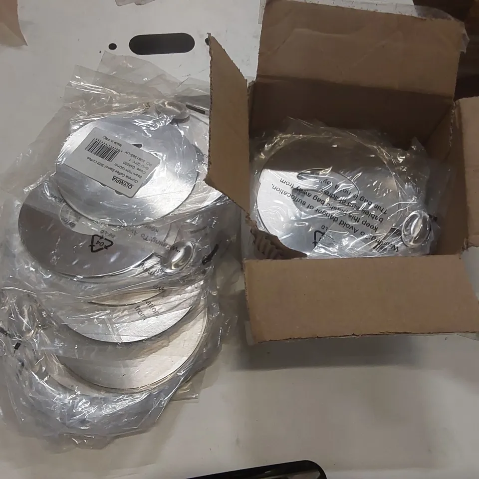 BOX CONTAINING A VERY LARGE QUANTITY OF BRAND NEW OLYMPIA COFFEE STENCILS