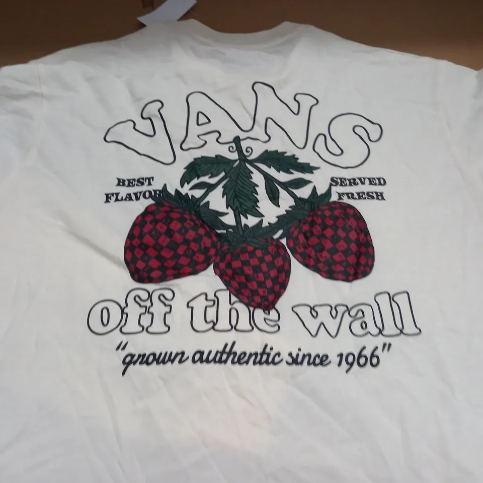 VANS CREAM LONG SLEEVE TOP - M