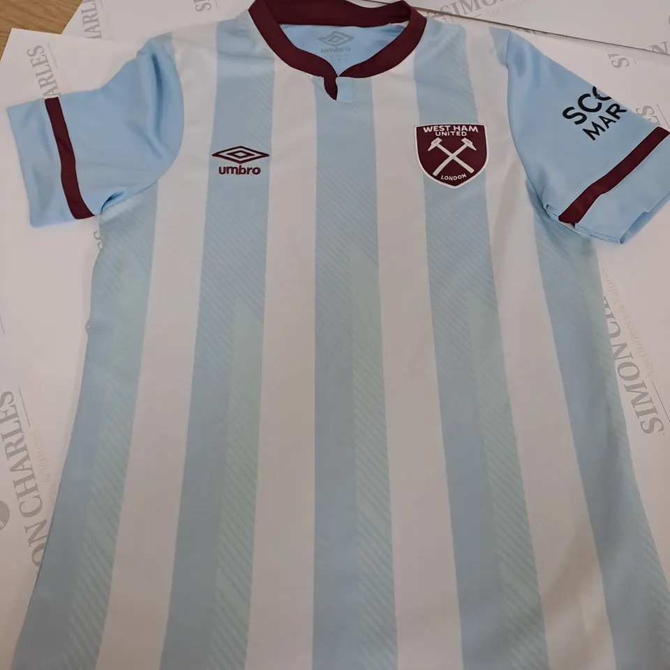 WEST HAM UNITED FC AWAY SHIRT SIZE S