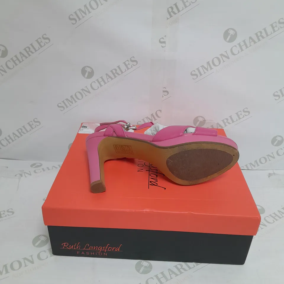 RUTH LANGSFORD HEELED SANDAL SIZE 4