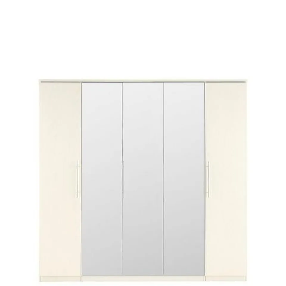 BOXED PRAGUE WHITE 5 DOOR WARDROBE  (5 OF 5 BOXES) RRP £649