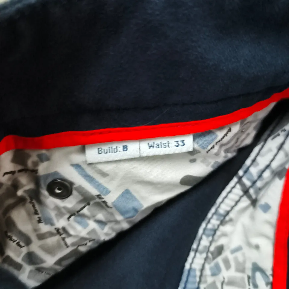 2 PARS OF SPOKE MEN'S JEANS, DARK NAVY, WAIST 33 (BUILD B)