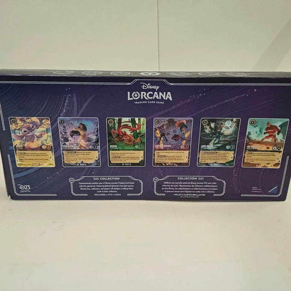 DISNEY LORCANA D23 COLLECTION BOOSTER BOX – TRADING CARD GAME (6 FOIL CARDS)