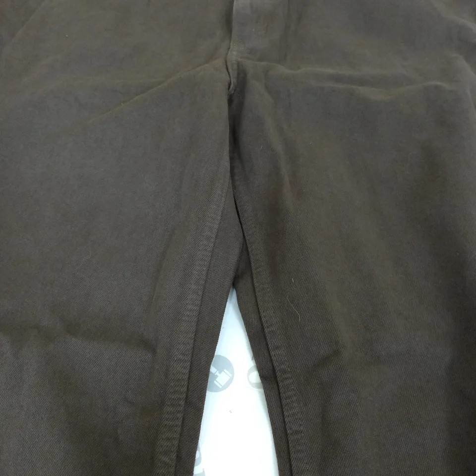 MONKI YOKE WIDE LEG JEANS IN BROWN - EU 40