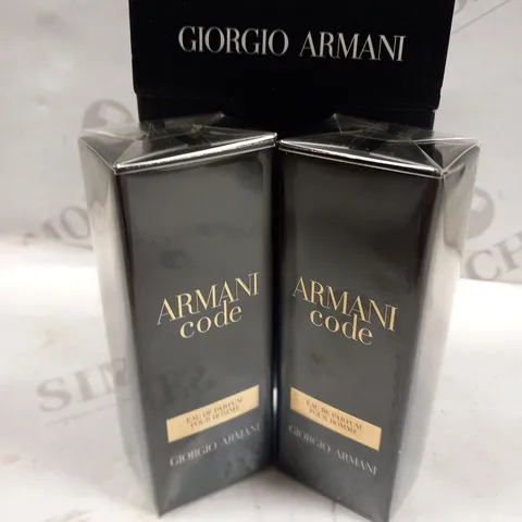 2 BOXED GIORGIO ARMANI ARMANI CODE EAU DE PARFUM 15ML