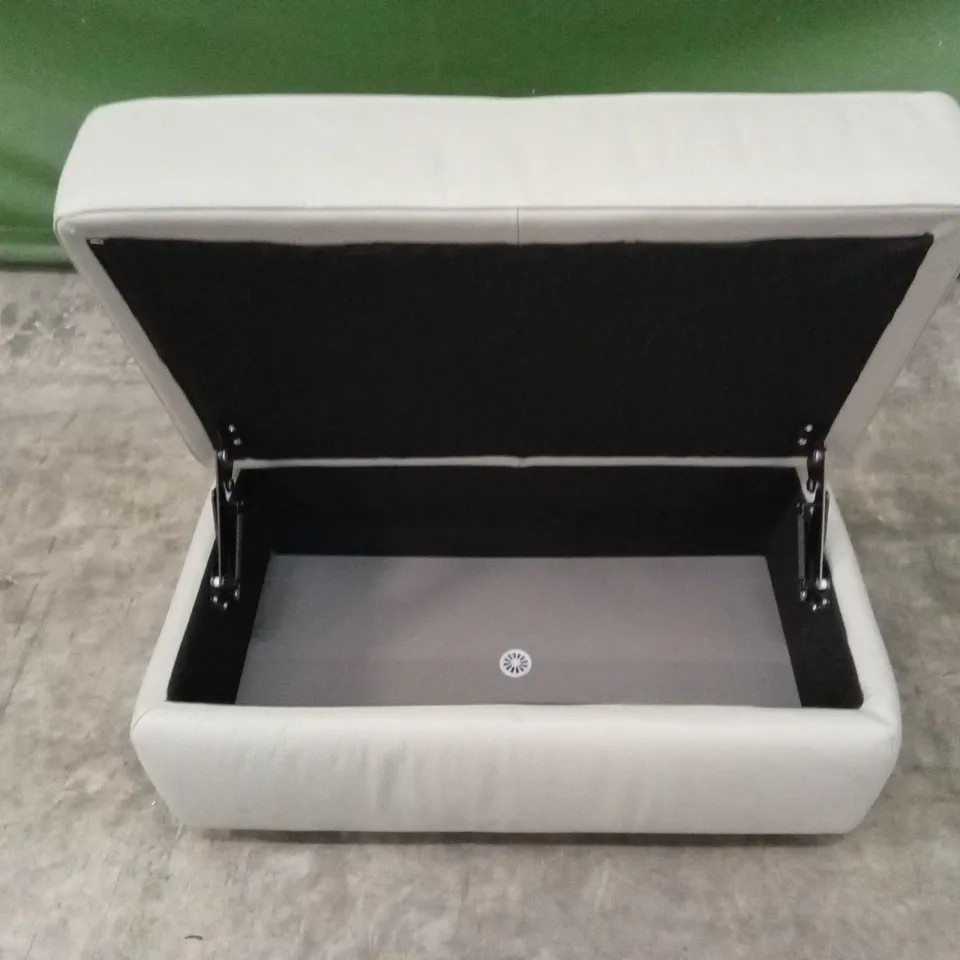 QUALITY DESIGNER ITALIAN MADE LEATHER OTTOMAN FOOTSTOOL