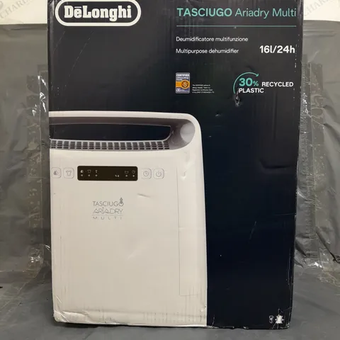 BOXED DELONGHI MULTIPURPOSE DEHUMIDIFIER