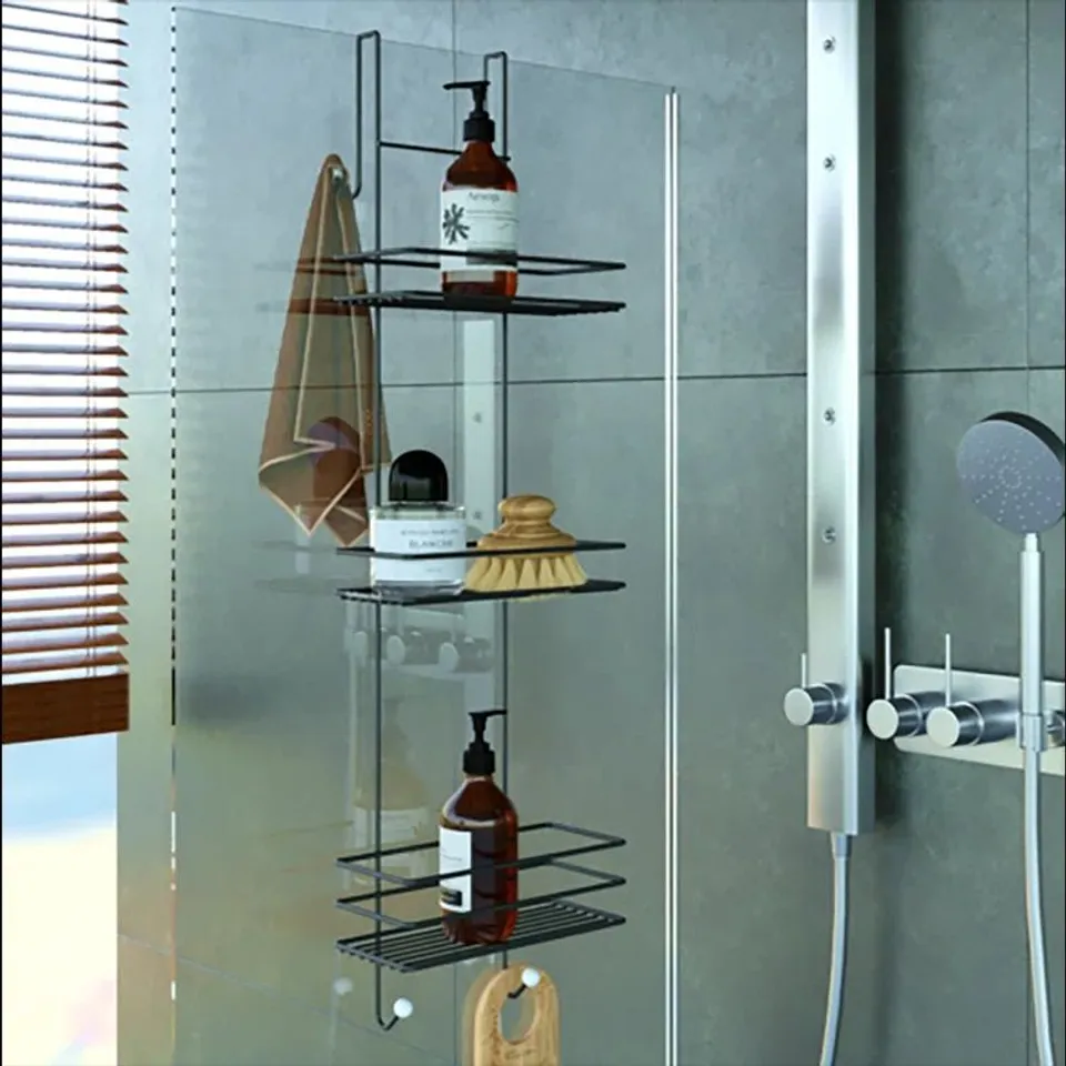 BOXED BATH GLASS CABINET 3-TIERS 5mm (1 BOX)