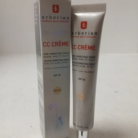 BOXED ERBORIAN CC CREME 40ML #PORCELAIN 