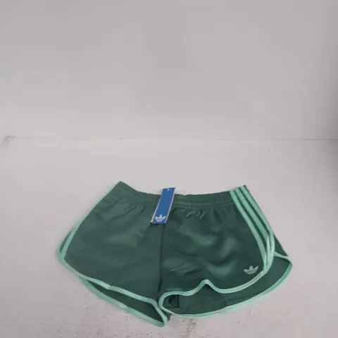 ADIDAS GREEN SHORTS – UK SMALL (S) WITH DRAWSTRING