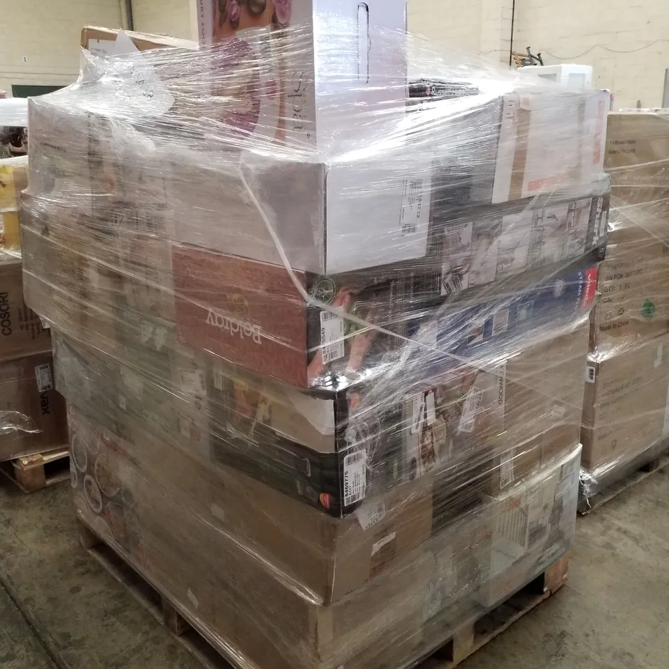PALLET OF APPROXIMATELY 50 UNPROCESSED RAW RETURN HOUSEHOLD AND ELECTRICAL GOODS TO INCLUDE;