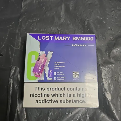 LOST MARY BM6000 REFILLABLE POD KIT – BLUEBERRY SOUR RASPBERRY (20 MG/ML)