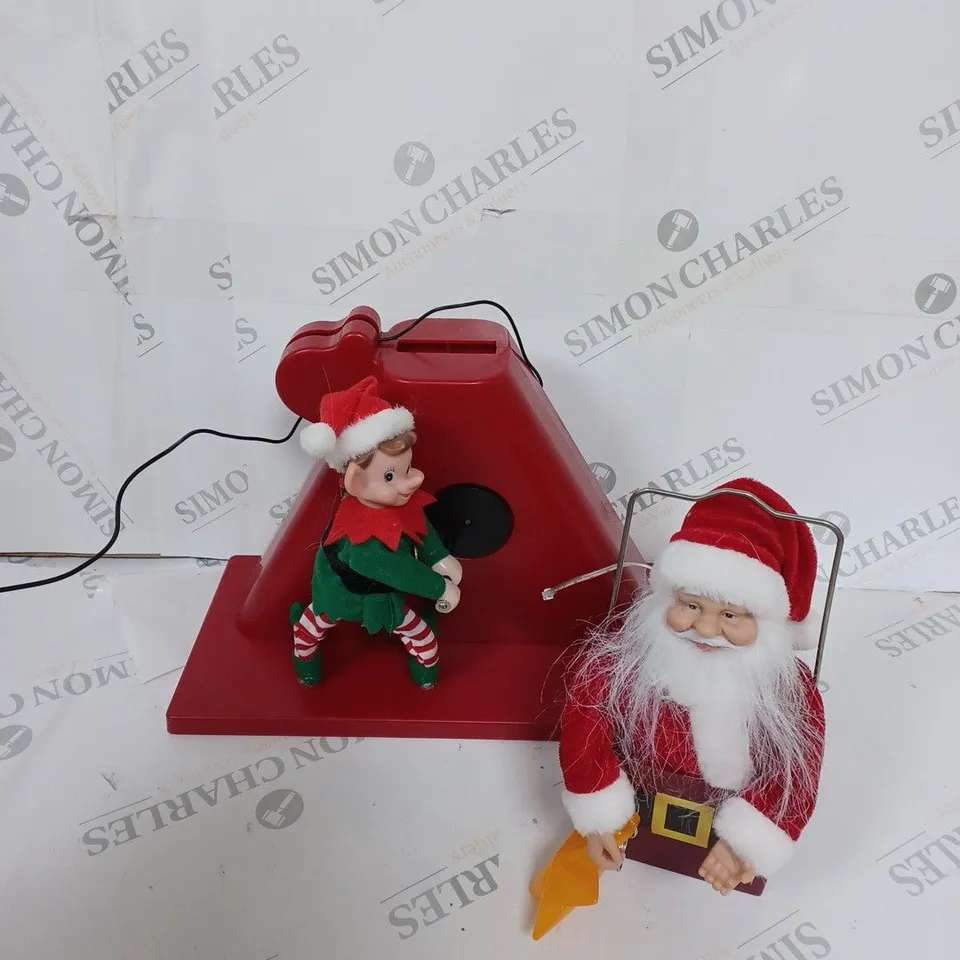 MR CHRISTMAS ANIMATED LIGHT UP CLIMBING CHRISTMAS CRANE