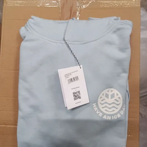BRAND NEW BRASS MONKEY HOODIES - ICE BLUE SIZE LARGE APPROXIMATELY 6