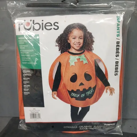 RUBIES PUMPKIN INFANT FANCY DRESS COSTUME - 5/6 YRS