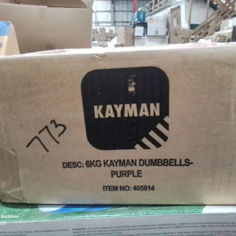 BOXED 6KG KAYMAN DUMBBELLS-PURPLE