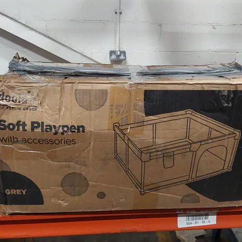 BOXED KIDOOLA SOFT PLAYPEN - GREY