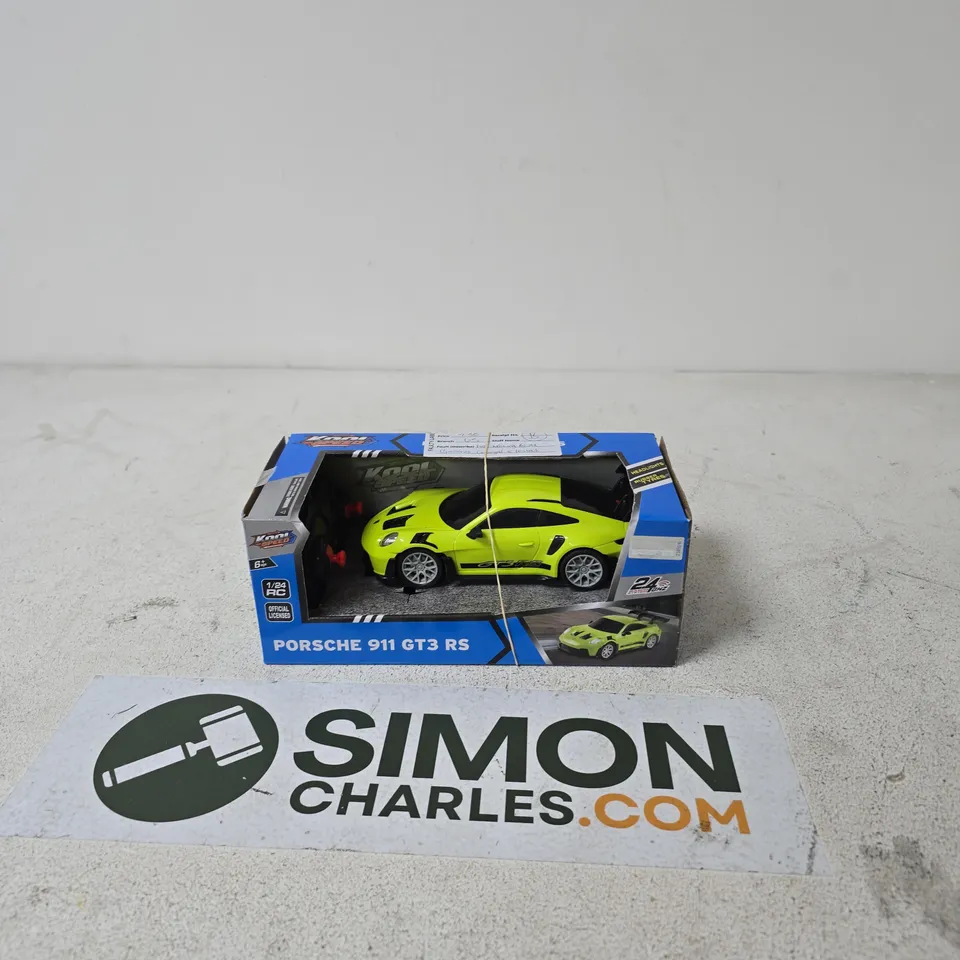 PORSCHE 911 GT3 RS RC CAR – NEON YELLOW, 1:24 SCALE (BOXED)