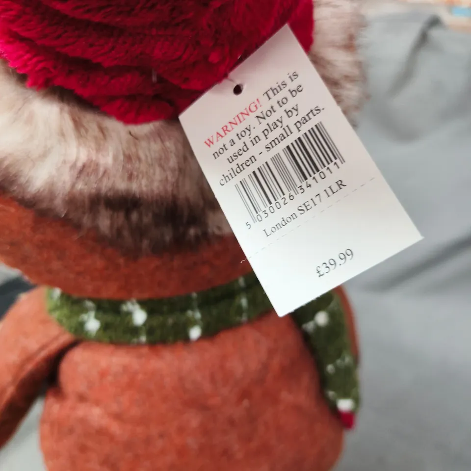 BOX OF 12 GISELA GRAHAM STANDING FESTIVE FOX DECORATIONS 