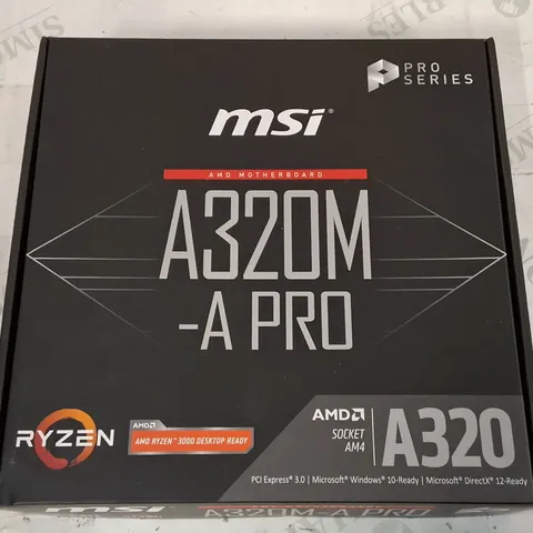 BOXED MSI A320M-A PRO AMD MOTHERBOARD