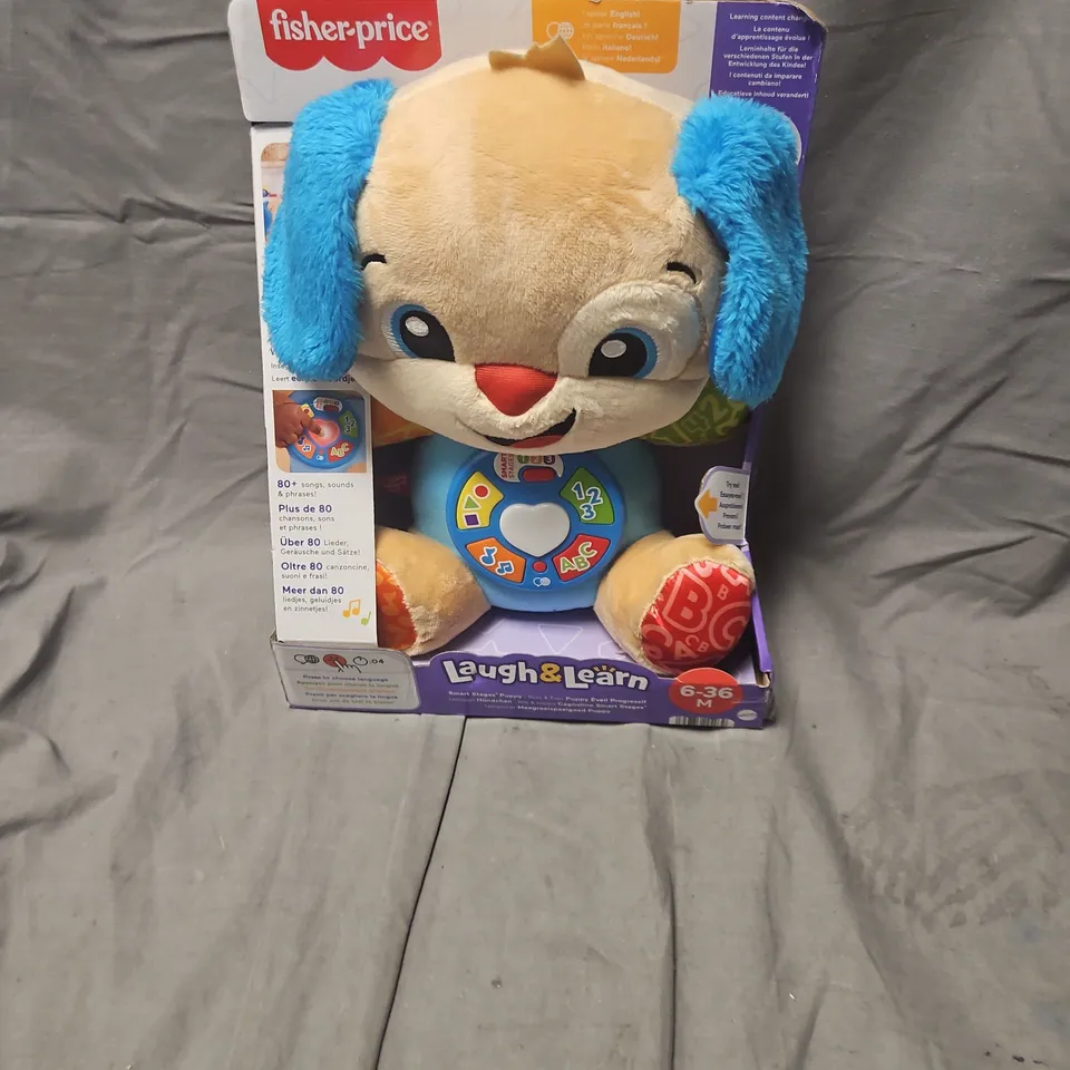 FISHER-PRICE LAUGH & LEARN PLUSH PUPPY – BABY TOY, BOXED (6–36 MONTHS)