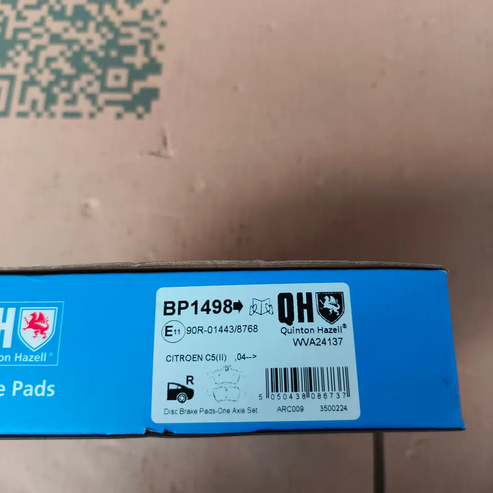QUINTON HAZELL BRAKE PADS BP1498 – DISC BRAKE PADS, ONE AXLE SET (BOXED)