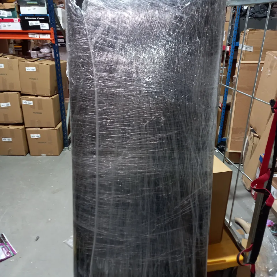 DESIGNER BLACK FAUX LEATHER HEADBOARD APPROX 150CM