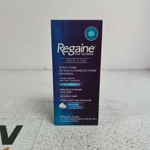 REGAINE FOR WOMEN ONCE A DAY SCALP FOAM 5% MINOXIDIL 4 MONTHS SUPPLY