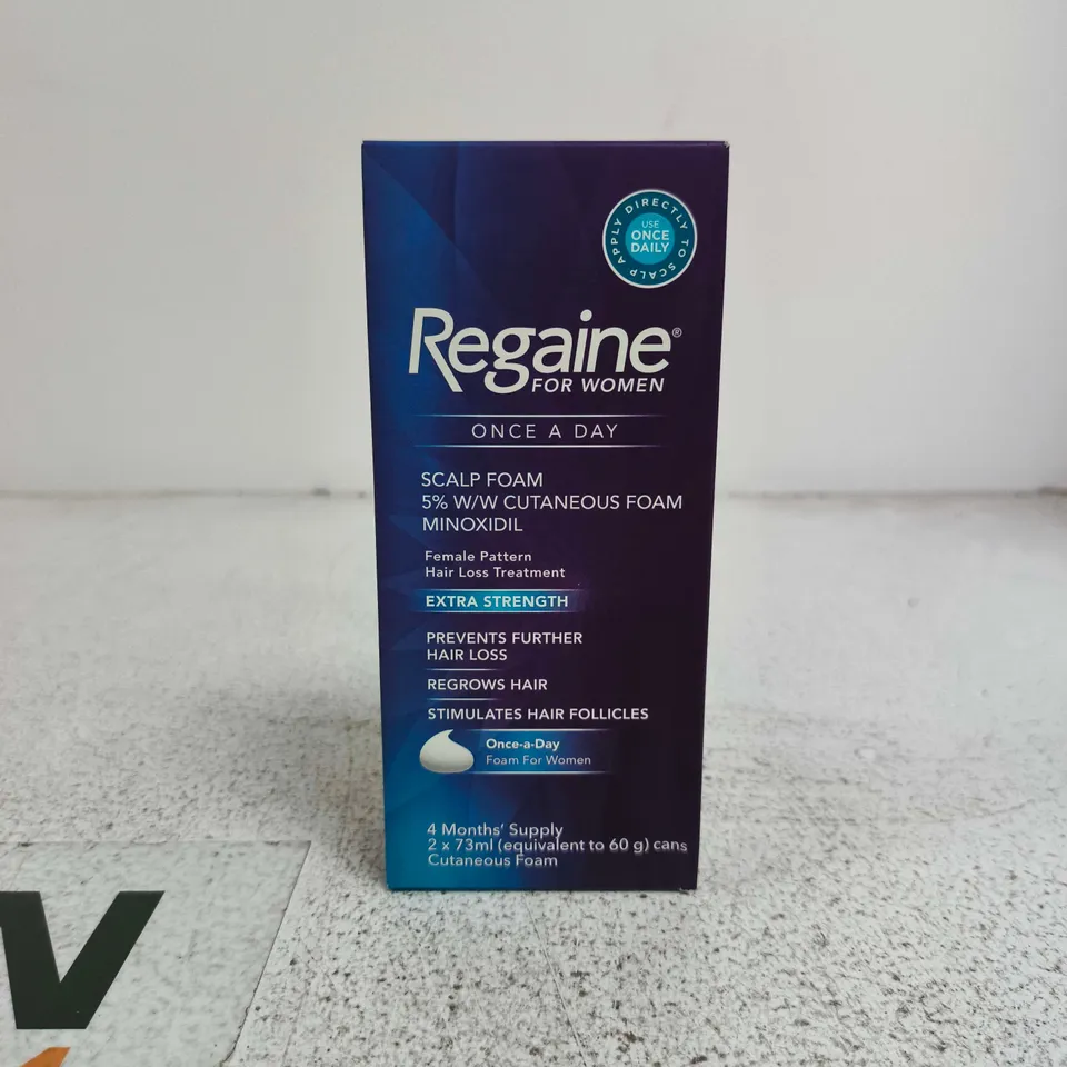 REGAINE FOR WOMEN ONCE A DAY SCALP FOAM 5% MINOXIDIL 4 MONTHS SUPPLY