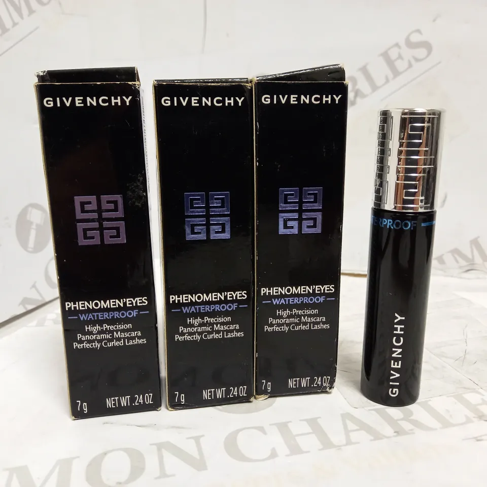 LOT OF 3 GIVENCHY PHENOMEN'EYES WATERPROOF PANORAMIC MASCARA IN WATER BROWN (3 X 7G)