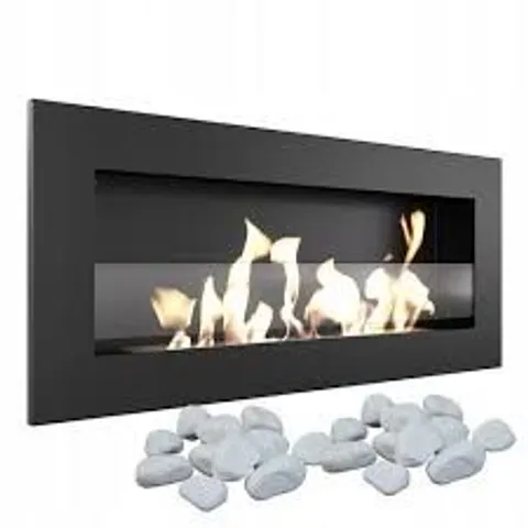 BOXED WALL-MOUNTED ETHANOL FIREPLACE DELTA2 WITH GLAZING (1 BOX)