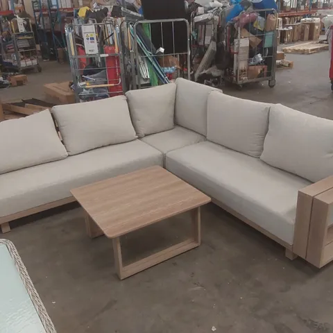 DARLINGTON WOODLOOK CORNER SET WITH COFFEE TABLE