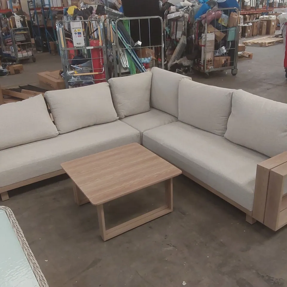 DARLINGTON WOODLOOK CORNER SET WITH COFFEE TABLE