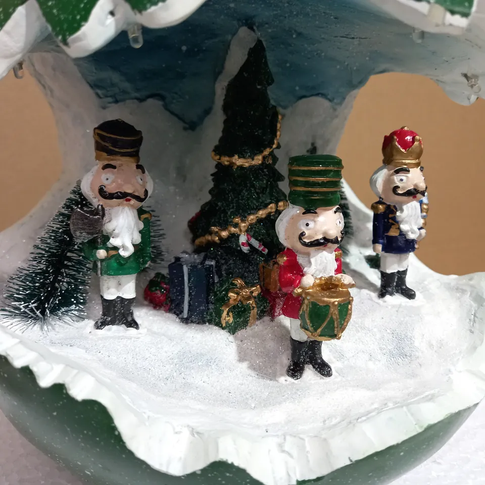 SANTAS EXPRESS PRE-LIT SPHERE WITH CHRISTMAS CHARACTER SCENE