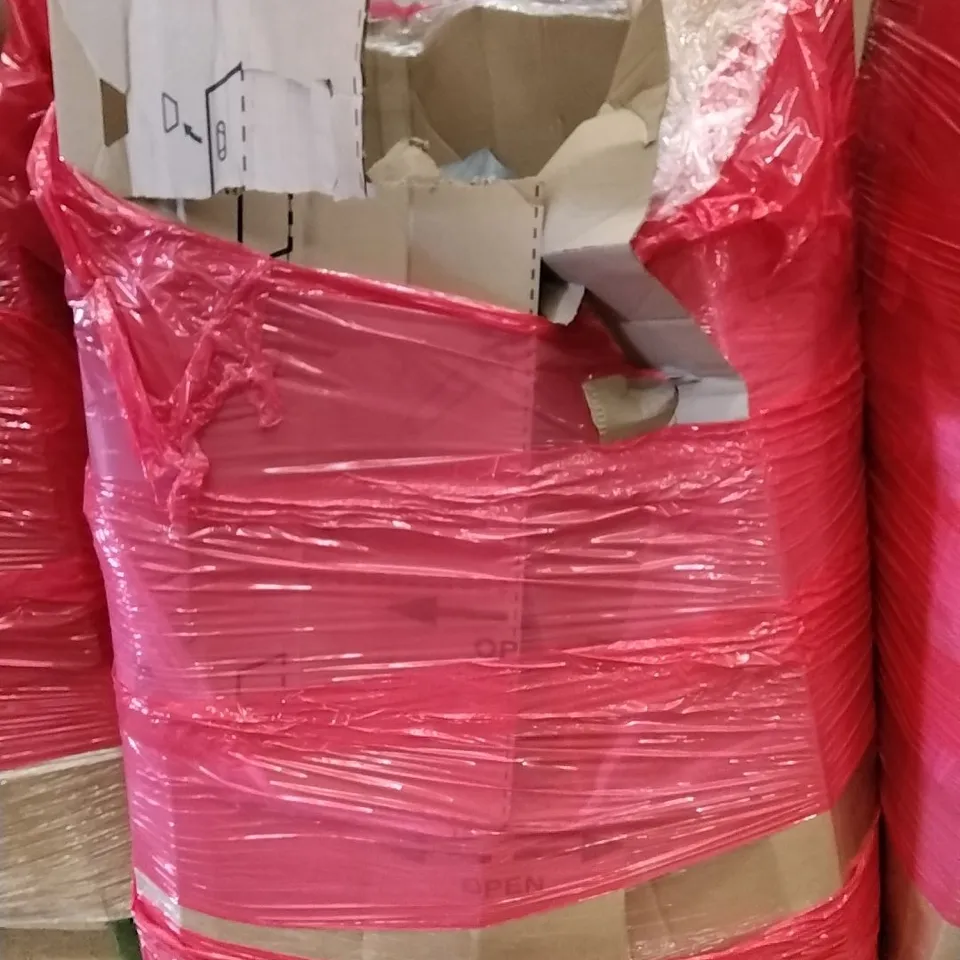 A PALLET OF VARIOUS ITEMS TO INCLUDE. Hoovers, dish racks, baby booster and microfiber mop