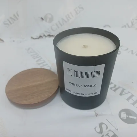 THE POURING ROOM VANILLA AND TOBACCO HANDMADE SCENTED CANDLE